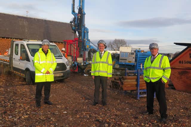 Pictured from left to right are Midlothian Council’s Special Projects Co-ordinator Neil Davidson, Head of Adult and Social Care Nick Clater and Council Leader Councillor Derek Milligan.