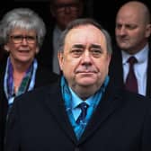 Former Scottish National Party leader and former First Minister of Scotland, Alex Salmond leaves the High Court in Edinburgh on March 23, 2020, after being acquitted of attempted rape and a string of sexual assaults, including one of intent to rape.