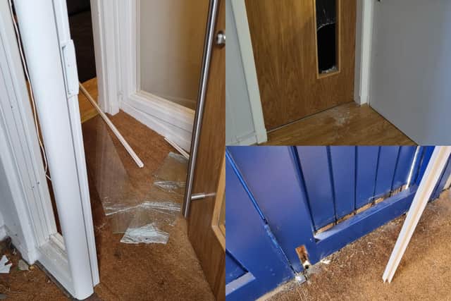 Pictures of the damage caused by the break-in at Secret Basement Studios at Giles Street in Leith.