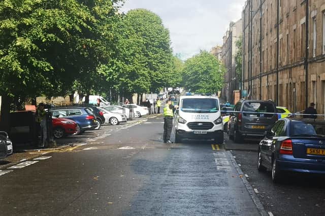 Police and ambulances raced to Albert Street on Tuesday
