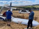 The plane crashed into a field near Kinglassie (Pic: Fife Jammer./www.facebook/fifejammerJL