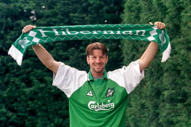 The curtains have gone and the earrings are fewer, but Lehmann is chuffed to be returning to Easter Road. Picture: TSPL