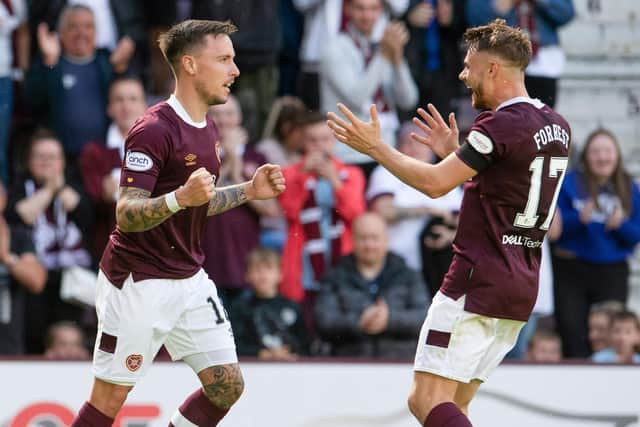 Barrie McKay and Alan Forrest both scored for Hearts against Ross County.