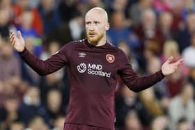 Liam Boyce is likely to be akey player for Hearts against PAOK Salonika in Greece: Pic: SNS