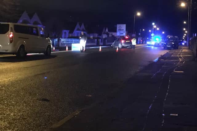 Accident scene: Duddingston Road South
