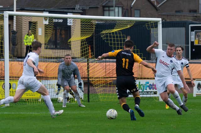 Vale of Leithen lost 11-0 at Berwick Rangers in their latest outing and are pointless at the bottom of the Lowland League. Picture: Alan Bell