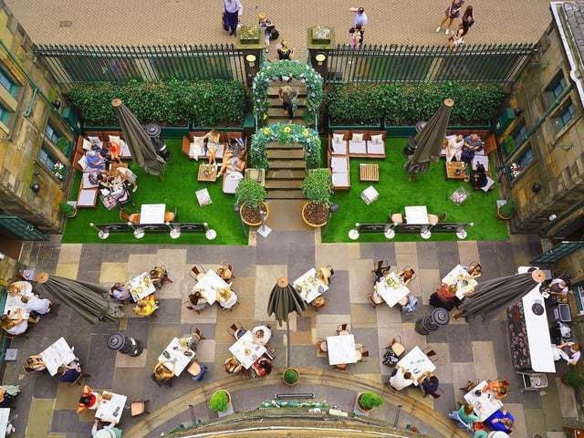 Rose Street Garden is a cool courtyard where you can sip delicious cocktails and a bite to eat behind the stunning Dome. Line of Duty's Martin Compston is among the famous faces spotted here.
