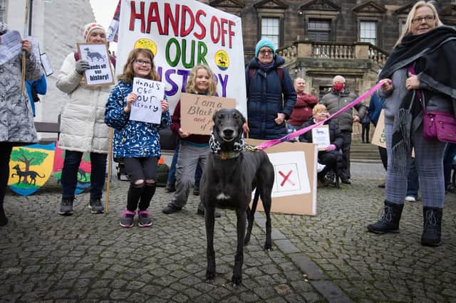 A previous protest against Greene King's decision to change the Linlithgow pub's name.