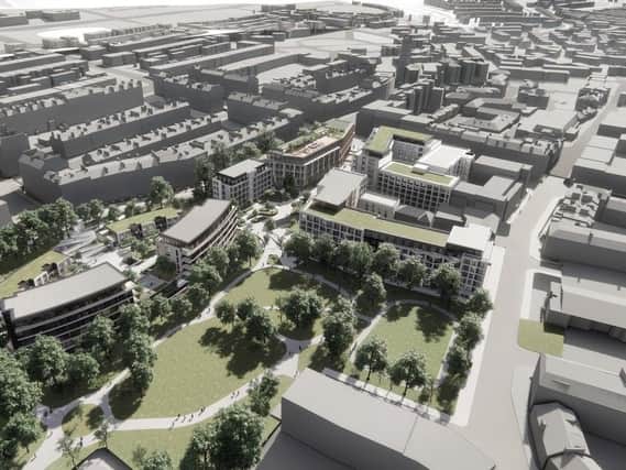 Artists impressions: New Town development from above