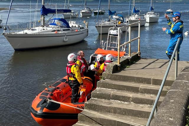 A lifeboat was sent out to rescue a woman who became stranded on Cramond Island in the Firth of Forth. (Photo credit: Bruce Copland)