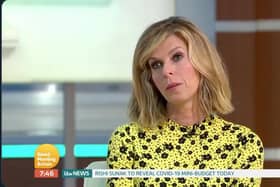 Kate Garraway returned to the studio for the first time in four months (Pic: Good Morning Britain)