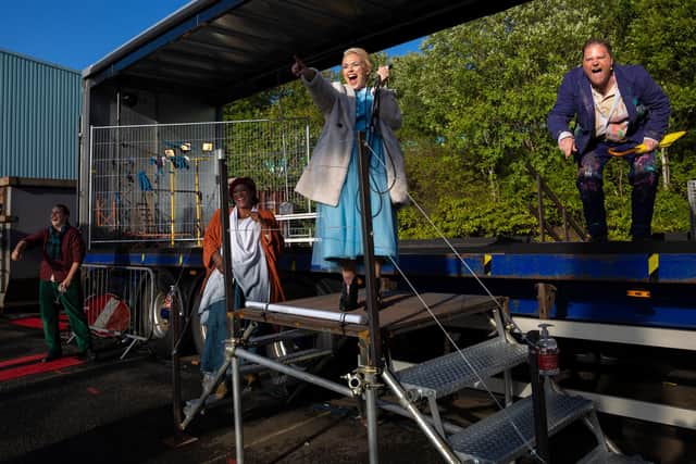 Samuel Sakker, Elizzabeth Llewellyn, Rhian Lois, Roland Wood appeared in Scottish Opera's production of La Boheme in 2020. Picture: James Glossop