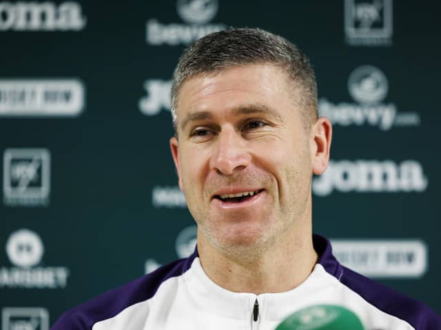 Hibs manager Nick Montgomery looks ahead to their weekend match against Ross County. Photo by Mark Scates / SNS Group