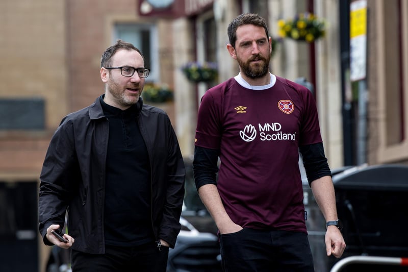Hearts fans arrive at Tynecastle before kick-off