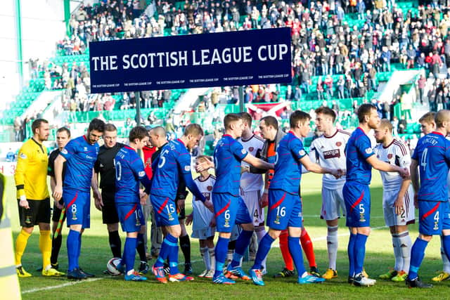 The 2014 semi-final loss was a low for Hearts cup exits. Picture: SNS