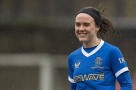 Rangers Ciara Grant will join former team mate Emma Brownlie as Hearts Women's first ever full-time professional footballers (Photo by Ross MacDonald / SNS Group)