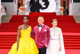 Daniel Craig, see with No Time to Die co-stars Lashana Lynch and Léa Seydoux, appears to have a similar fashion sense to Fiona Duff (Picture: Jeff Spicer/Getty Images for EON Productions, Metro-Goldwyn-Mayer Studios, and Universal Pictures)