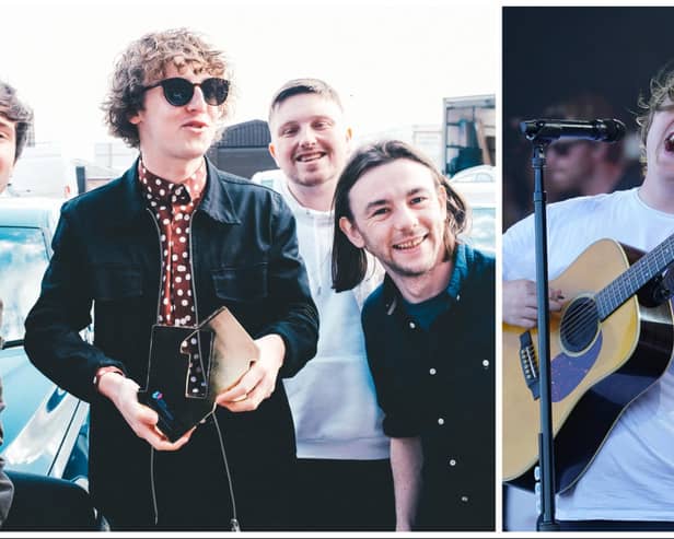 The Snuts, left, have revealed why the band will never collaborate with Lewis Capaldi, right. Photos: PA
