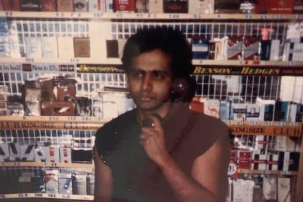 The young Shaukat Ali, shortly after taking over his shop