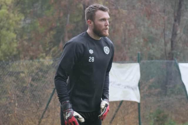 Zander Clark in training for Hearts at their winter training camp in the Costa del Sol. Picture: Contributed