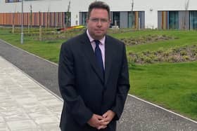 Craig Hoy, Conservative List MSP for South Scotland, at East Lothian Community Hospital