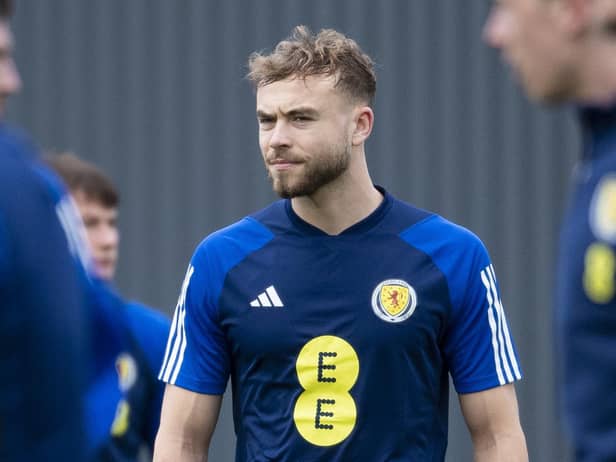 Ryan Porteous takes part in Scotland training ahead of the Euro 2024 qualifiers against Cyprus and Spain