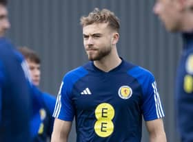 Ryan Porteous takes part in Scotland training ahead of the Euro 2024 qualifiers against Cyprus and Spain