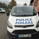 Police Scotland van with dual Gaelic branding