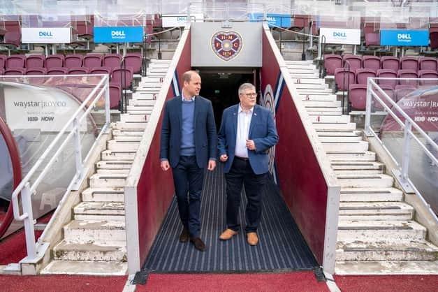 During a visit to Hearts FC's Tynecastle Stadium in May last year, Prince William spoke with men involved in The Changing Room - an initiative set up by the Scottish Association for Mental Health (SAMH) in partnership with football teams across Scotland.