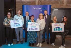 East of Scotland Community Connect winners with Richard McCready and John Brodie from Scotmid