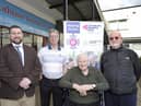 Stock photo of Lothians Veterans Centre, Dalkeith L-R Derek Clark, Project Officer for Action on Hearing Loss Scotland. Alex Galloway of Lothians Veterans Centre and veterans Jim Archibald and John Hood.
Neil Hanna Photography