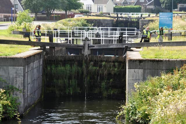 The Forth and Clyde Canal has been ruled unfishable due to weed growth caused by a combination of the long, hot, dry period and a lack of boat movement. Picture: Michael Gillen