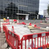 Work is already well under way to narrow the road at the junction of Magdala Crescent with Haymarket Terrace, even though the Traffic Regulation Order to make the road entry-only is still open for objections.