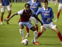 Emmanuel Longelo of West Ham United in action against Portsmouth in an EFL Trophy Southern Group A match. Picture: Robin Jones/Getty