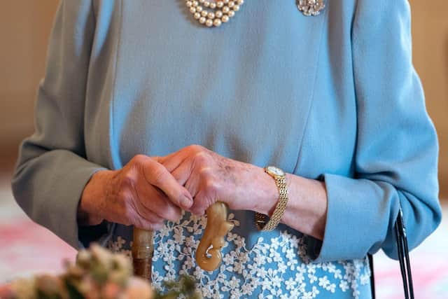 The Queen was reportedly in her element and in "sparkling" form as she chatted with guests this afternoon. PIC:  Joe Giddens - by WPA Pool/Getty Images