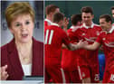 Nicola Sturgeon strongly criticised Aberdeen FC players who were exposed to coronavirus after visiting a bar in the city on Saturday night.