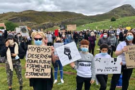 Thousands gather at George Floyd protest in Edinburgh