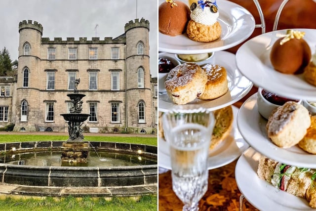 Melville Castle Hotel in Gilmerton Road, south of Edinburgh, serves a "fairytale" afternoon tea in dramatic Scottish castle surroundings.