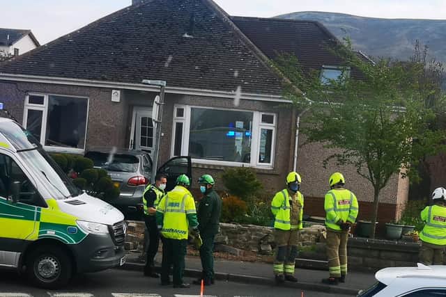 Emergency services attended the scene on Oxgangs Road just after 3pm on Monday (Picture credit: Obadiah Maguire).