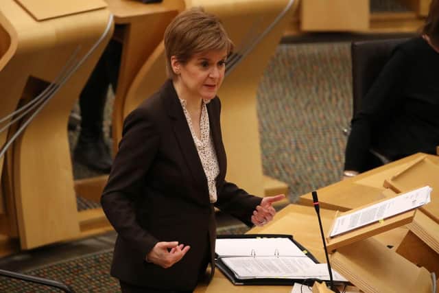 Nicola Sturgeon delivers a statement announcing that Scotland will be placed in lockdown for the duration of January on 4 January (Photo: Andrew Milligan - WPA Pool/Getty Images)