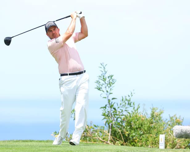 TENERIFE, SPAIN - MAY 07: Richie Ramsay of Scotland tees off on the 6th hole during Day Two of the Canary Islands Championship at Golf Costa Adeje on May 07, 2021 in Tenerife, Spain. (Photo by Andrew Redington/Getty Images)