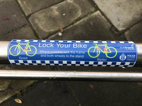The new stickers hope to raise awareness of bike theft in the Capital and promote security measures.