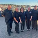 Scotland's ladies sea fishing team and officials (l-r) Philip Pape (assistant manager), Gill Coutts, Joanne Barlow, Buffy McAvoy, Karena Duffy, Lesley Maby, Kevin Lewis (team manager). Contributed by Kevin Lewis
