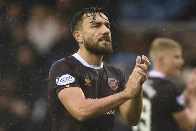 Robert Snodgrass set up the first goal and put in a decent shift in his first 90 minutes for Hearts. Picture: Rob Casey / SNS