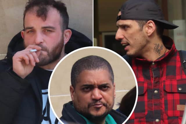Alessandro Russo, Maomar Franco and Alberto Castillo have been jailed after they tortured and threatened Edinburgh flatmates (Police Scotland)