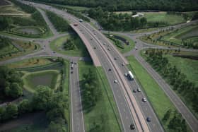 An artist's impression of the new Sheriffhall roundabout flyover.