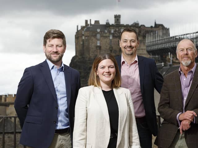 From left: Ewan Anderson, associate marketing director at Eden Scott; Kirsty Paton, entrepreneurial tax director at CT; Stuart Hendry, senior partner at MBM Commercial; and Alan Donald, development manager at Linc Scotland. Picture: Graham Clark.