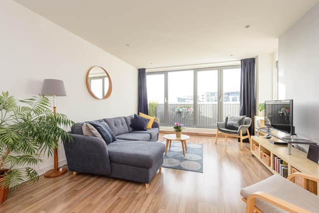 The flat features stunning vistas of the city skyline and the Forth. Picture: Iain Robinson