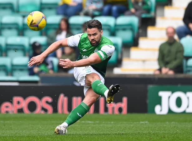 Darren McGregor captained Hibs to a 4-0 victory over St Johnstone on the final day of the season