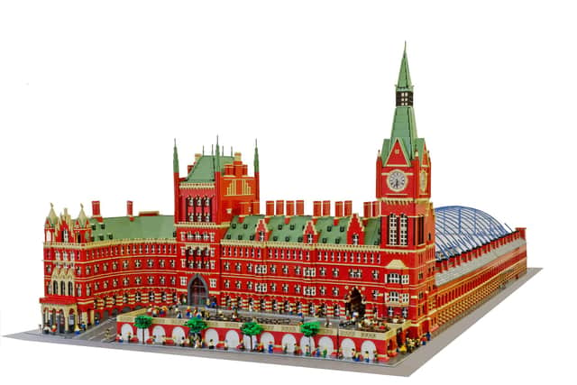 A LEGO model of St Pancras in London